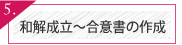 和解成立から合意書の作成